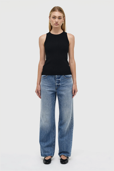 PM Knitted Singlet - Black