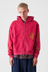 Harlequin Washed Zip Hoodie - Red