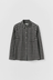 Ollie Binding Check Cotton Wool Shirt - Black / Ecru