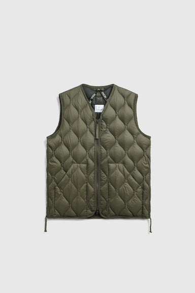 Soft Shell Military V-Neck W-Zip Vest - Dark Olive