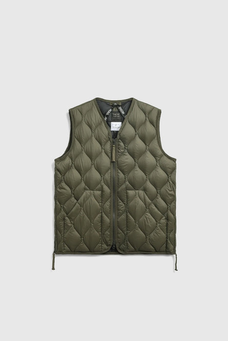 Soft Shell Military V-Neck W-Zip Vest - Dark Olive