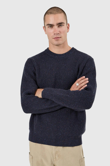 Fishermans Tweed Crew - Dark Navy