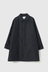 Chambray Soutien Collar Coat - Dark Navy
