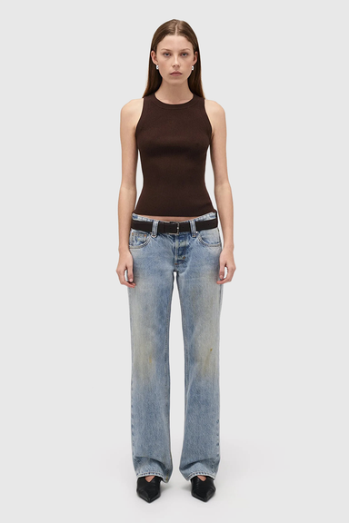 PM Knitted Singlet - Espresso