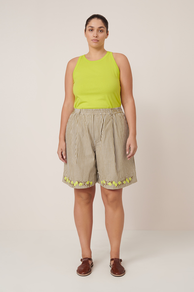 Wildflower Shorts - Treetop Stripe