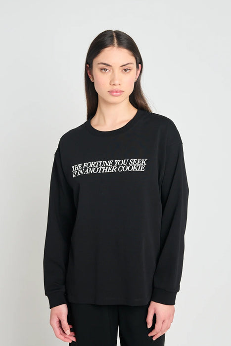 Takeaways Long-Sleeved Top - Black