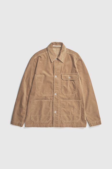 Folke Wide Corduroy Chore Jacket - Utility Khaki