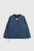 Military Zip V-Neck Down Jacket - Indigo Denim