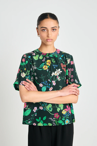 Interpretations Tee - Deep Green Floral