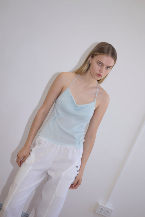 Fine Knot Tank - Ice Blue