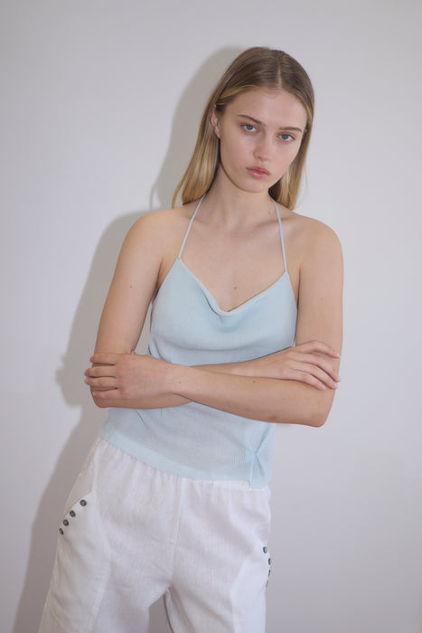 Fine Knot Tank - Ice Blue