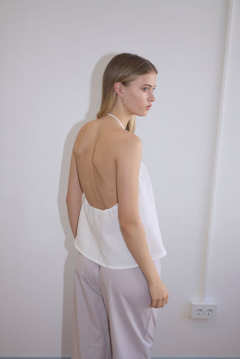 O Ring Halter - White