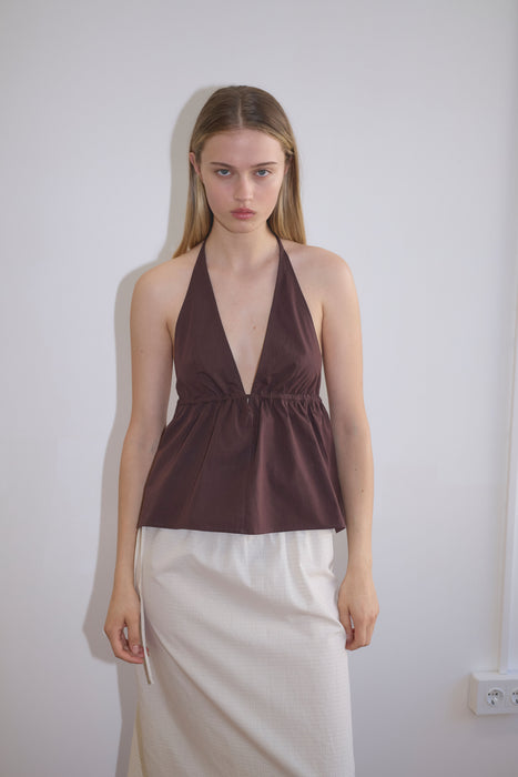 Button Halter - Umber