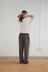Double Belted Pant - Brown Stripe