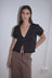 Pintuck Top - Black
