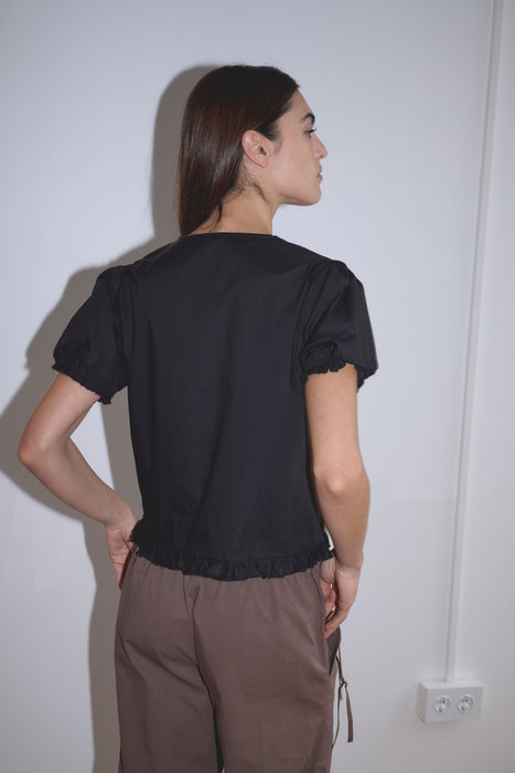 Pintuck Top - Black