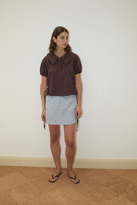Double Collar Shirt - Umber