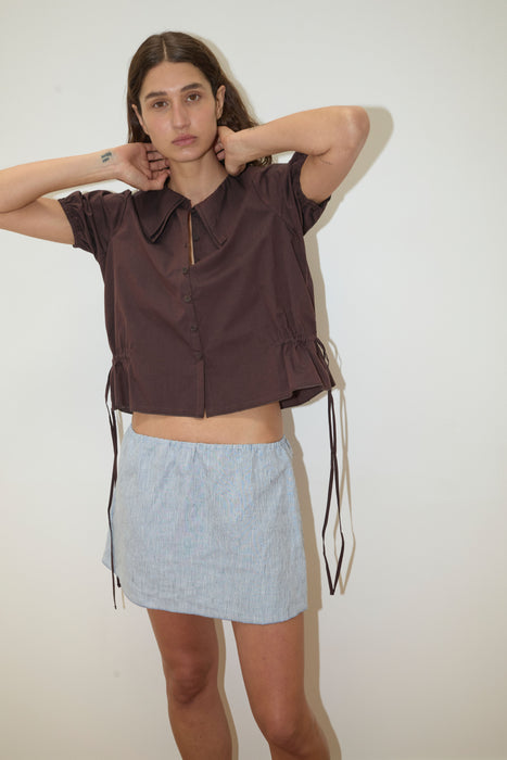 Double Collar Shirt - Umber