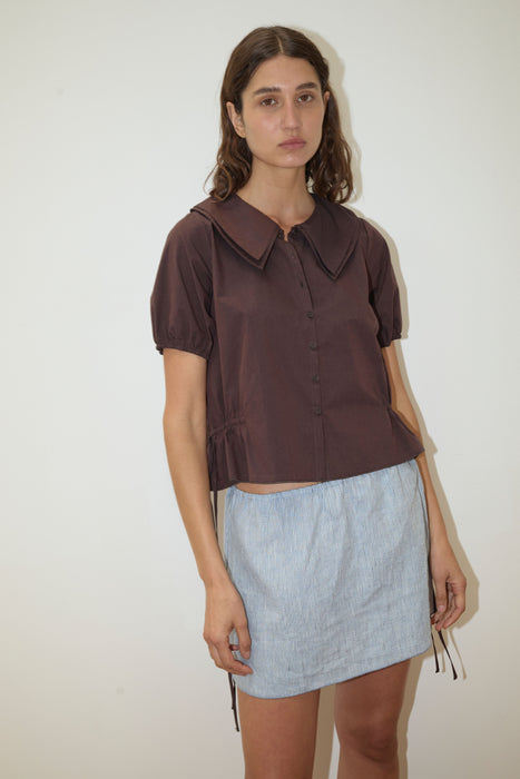 Double Collar Shirt - Umber