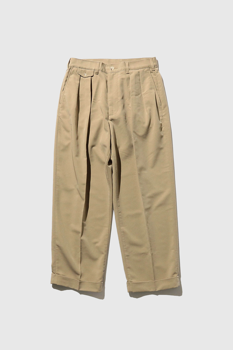 2 Pleats Trousers PE Twill - Sand