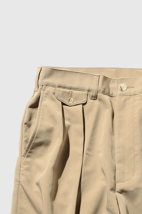 2 Pleats Trousers PE Twill - Sand