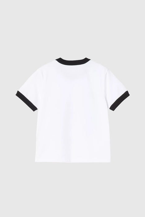 W S/S IP Ringer T-Shirt -  White / Black