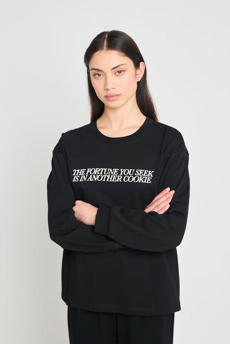 Takeaways Long-Sleeved Top - Black