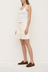 Mid Rise Vintage Denim Short - Ecru