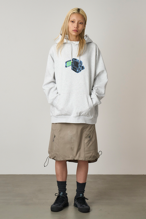 Camcorder Hooded Sweatshirt - Heather Ash