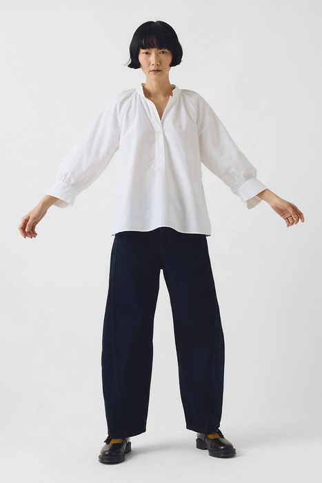 Catrin Cotton Oxford Easy Shirt - White