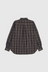 Mo Oversized Wool Check Shirt - Dark Navy Check