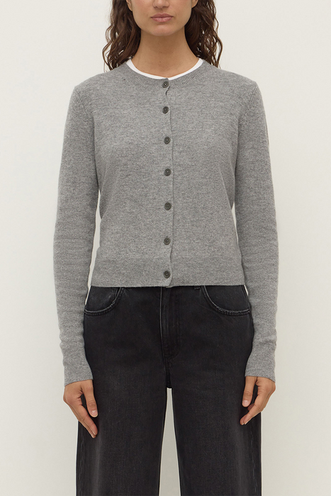Benny Knit Cardigan - Grey Marle