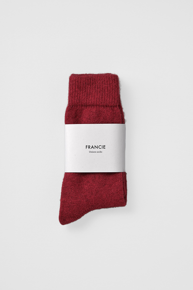 Possum Merino Socks - Cherry