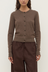 Benny Knit Cardigan - Cocoa Marle