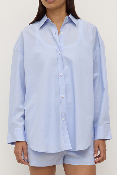 Havana Stripe Long Sleeve Shirt - Blue / White Stripe