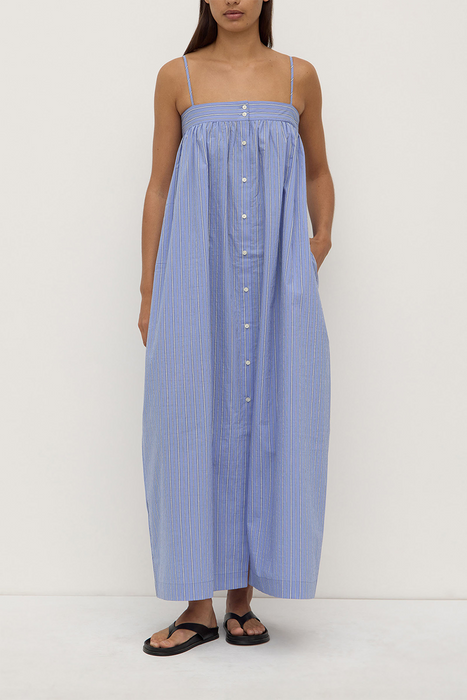 Erina Stripe Maxi Dress - Blue / White Stripe