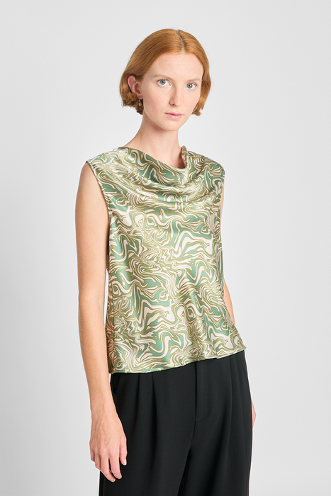 Sage Advice Top - Green Swirl