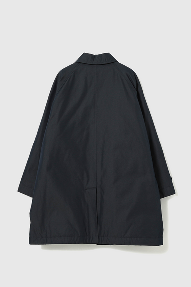 Chambray Soutien Collar Coat - Dark Navy