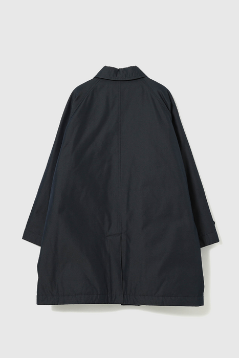 Chambray Soutien Collar Coat - Dark Navy