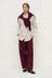 Amaro Italian Stripe Long Sleeve Shirt - Merlot / White Stripe