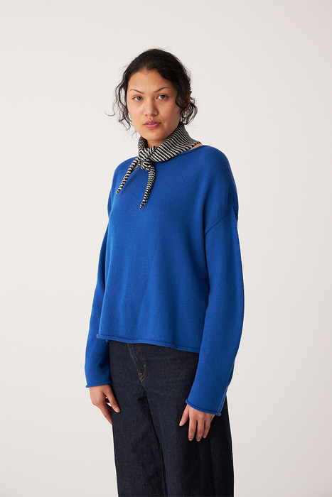 Daisy Scarf - Black / Creme Stripe