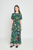 Madeleine Dress - Deep Green Floral
