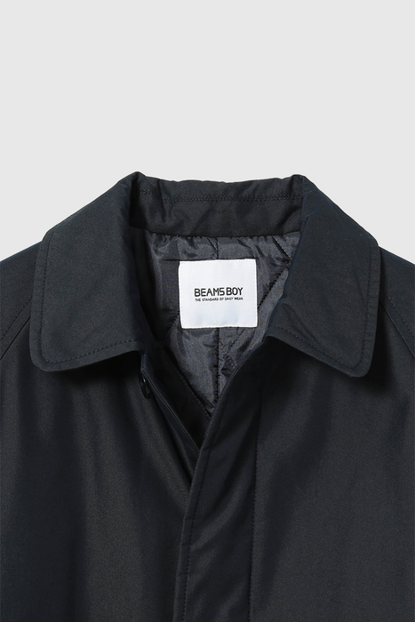 Chambray Soutien Collar Coat - Dark Navy