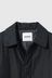 Chambray Soutien Collar Coat - Dark Navy