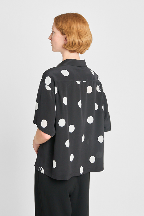 Perfect Circle Shirt - Black Polka Dot