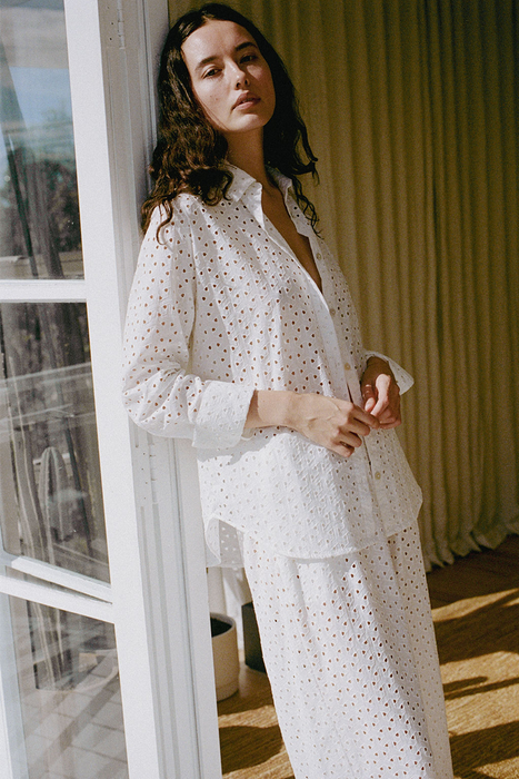 Maeve Shirt - Ivory Broidery