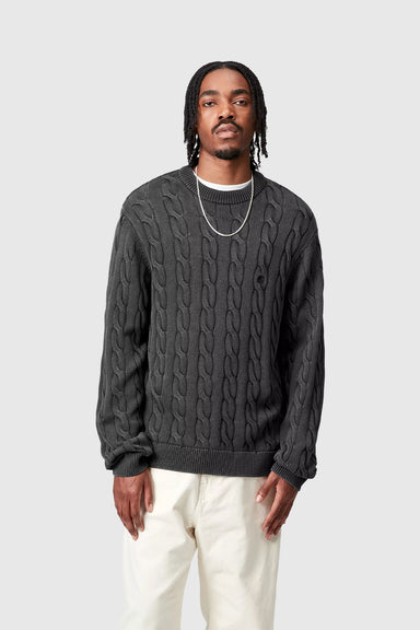 Carter Sweater - Black Garment dyed