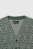 Cardigan Zigzag Pattern Jacquard - Green