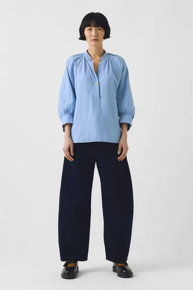 Catrin Cotton Oxford Easy Shirt - Chambry