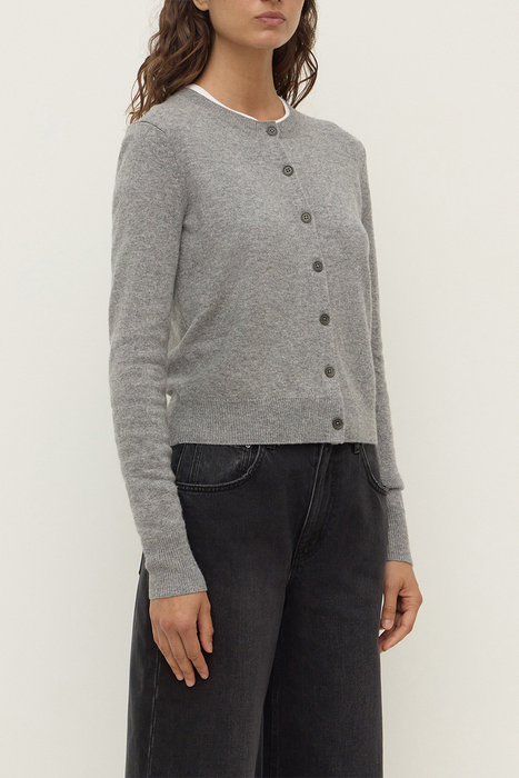 Benny Knit Cardigan - Grey Marle